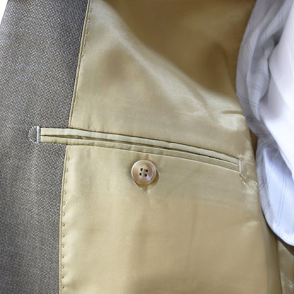 Κοστούμι Ανδρικό Μπεζ Τερυλέν (Tery/Rayon/Spandex) Semi-Slim Fit 502623