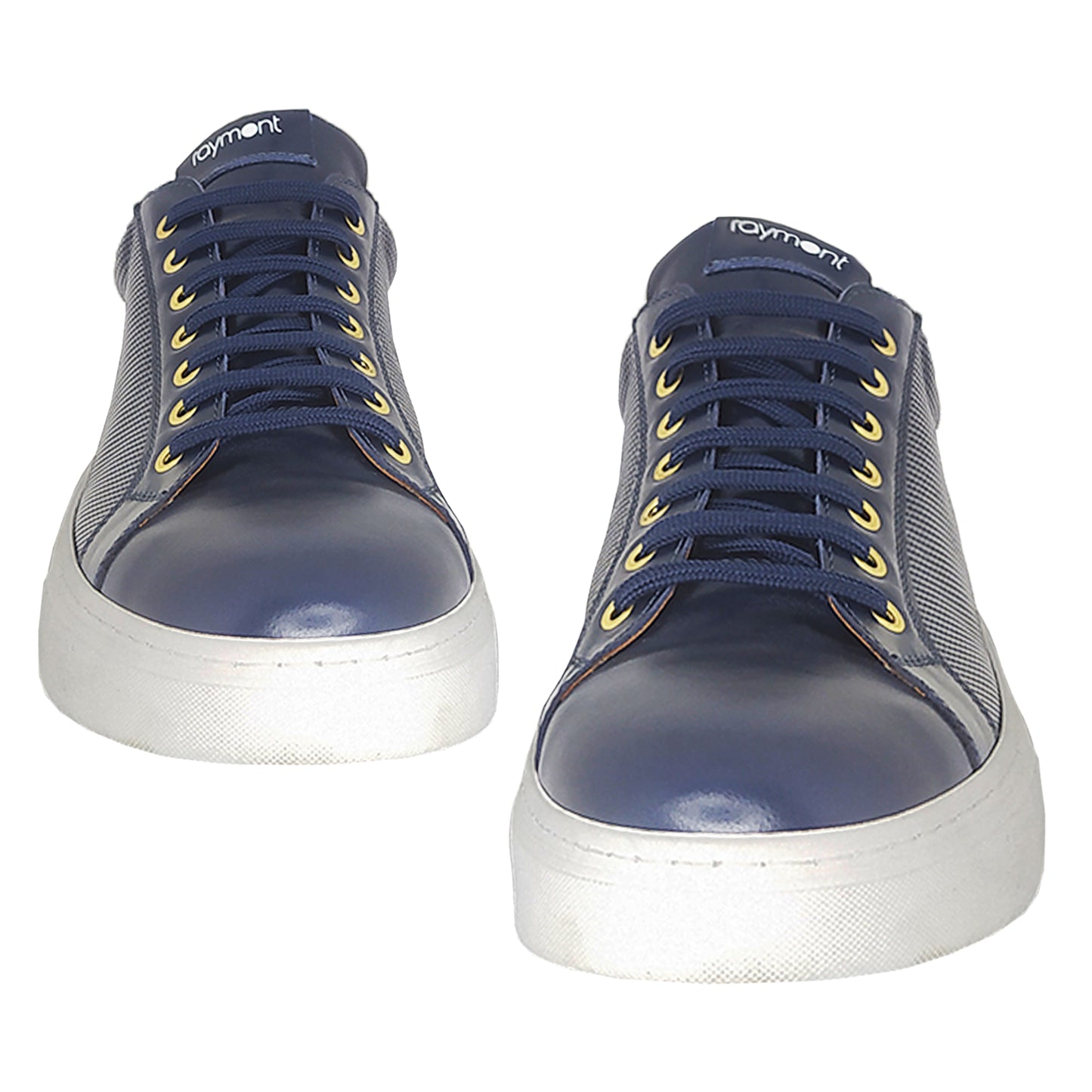 Χειροποίητα Δερμάτινα Sneakers Παπούτσια Μπλε 784 BLUE