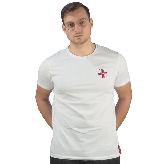 Βαμβακερό T-Shirt Λευκό ZU039 OPTICAL WHITE