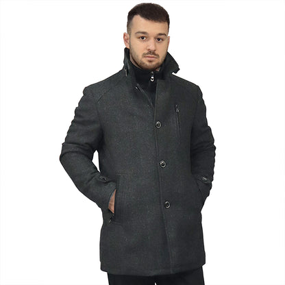 Charcoal half coat 401SC05