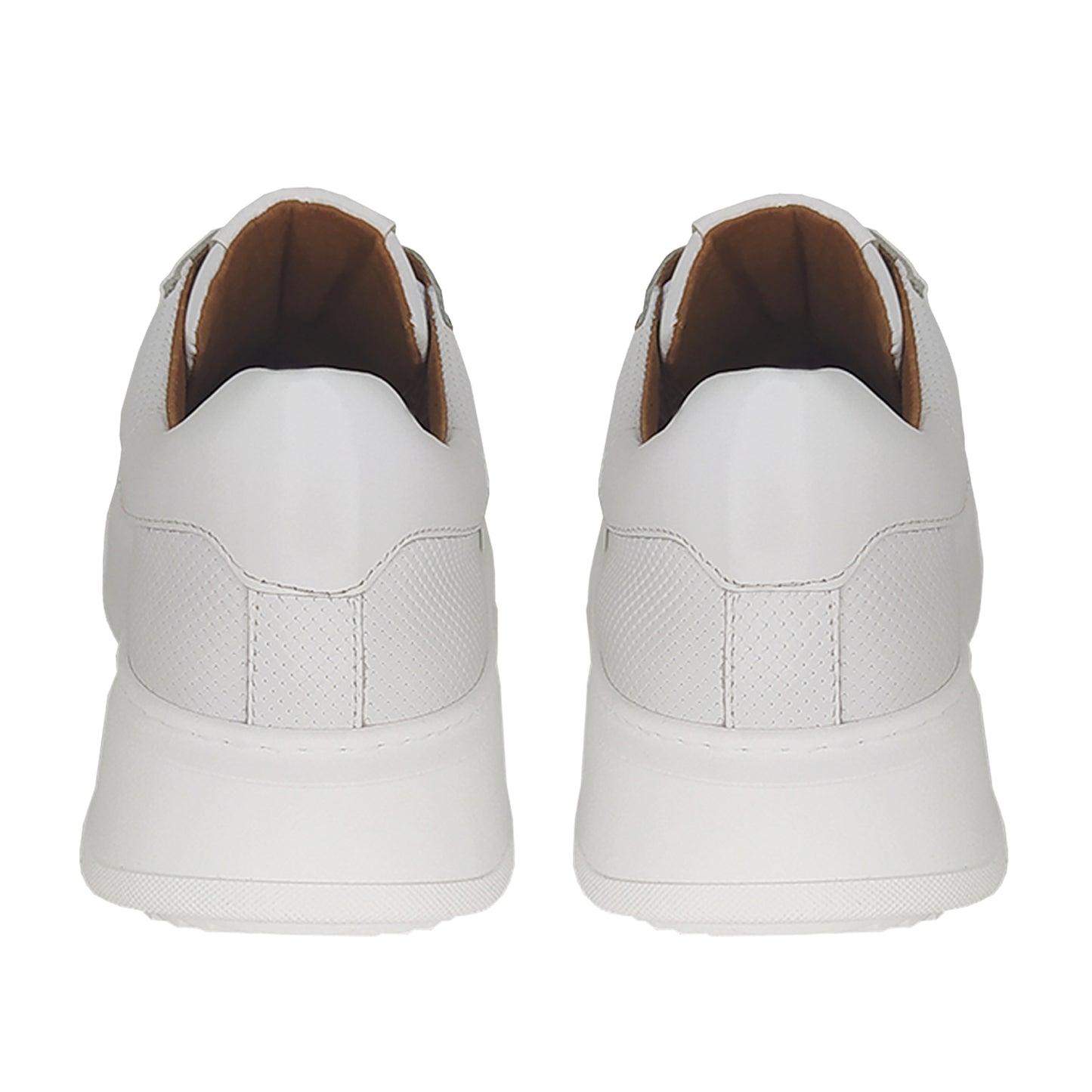 Χειροποίητα Δερμάτινα Sneakers Παπούτσια Λευκά 784 WHITE
