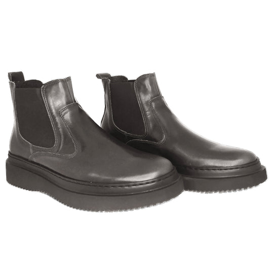 Handmade Chelsea Boots Leather Black 822 BLACK