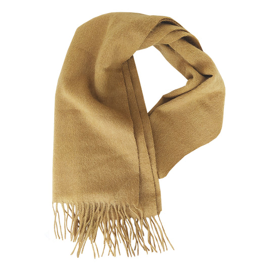 Beige woolen scarf made of camel hair 050481100