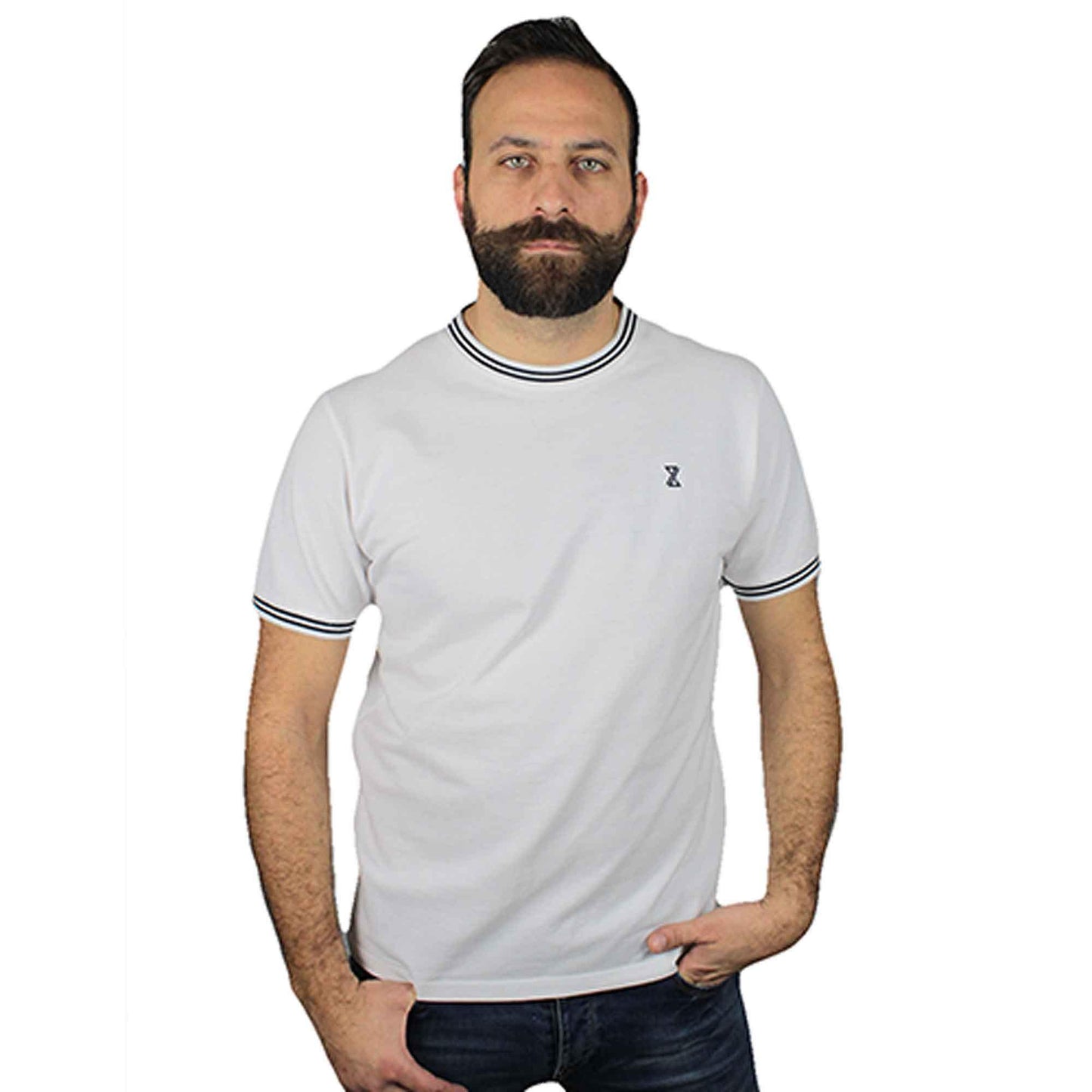 Βαμβακερό T-Shirt Λευκό - JACQUES HERMES