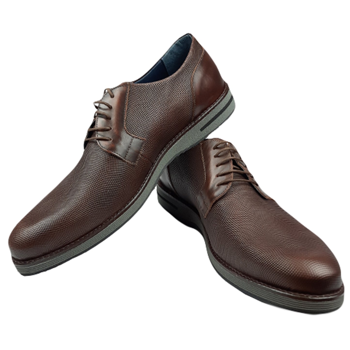 Handmade Lace Ups Shoes Brown Leather 811 BROWN