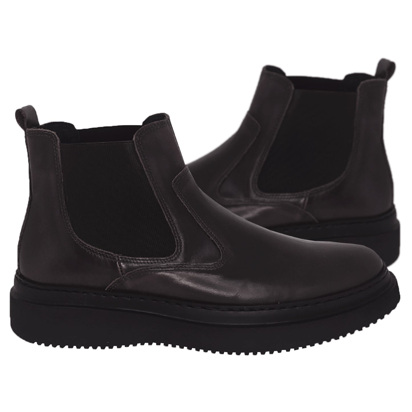 Handmade Chelsea Boots Leather Black 822 BLACK