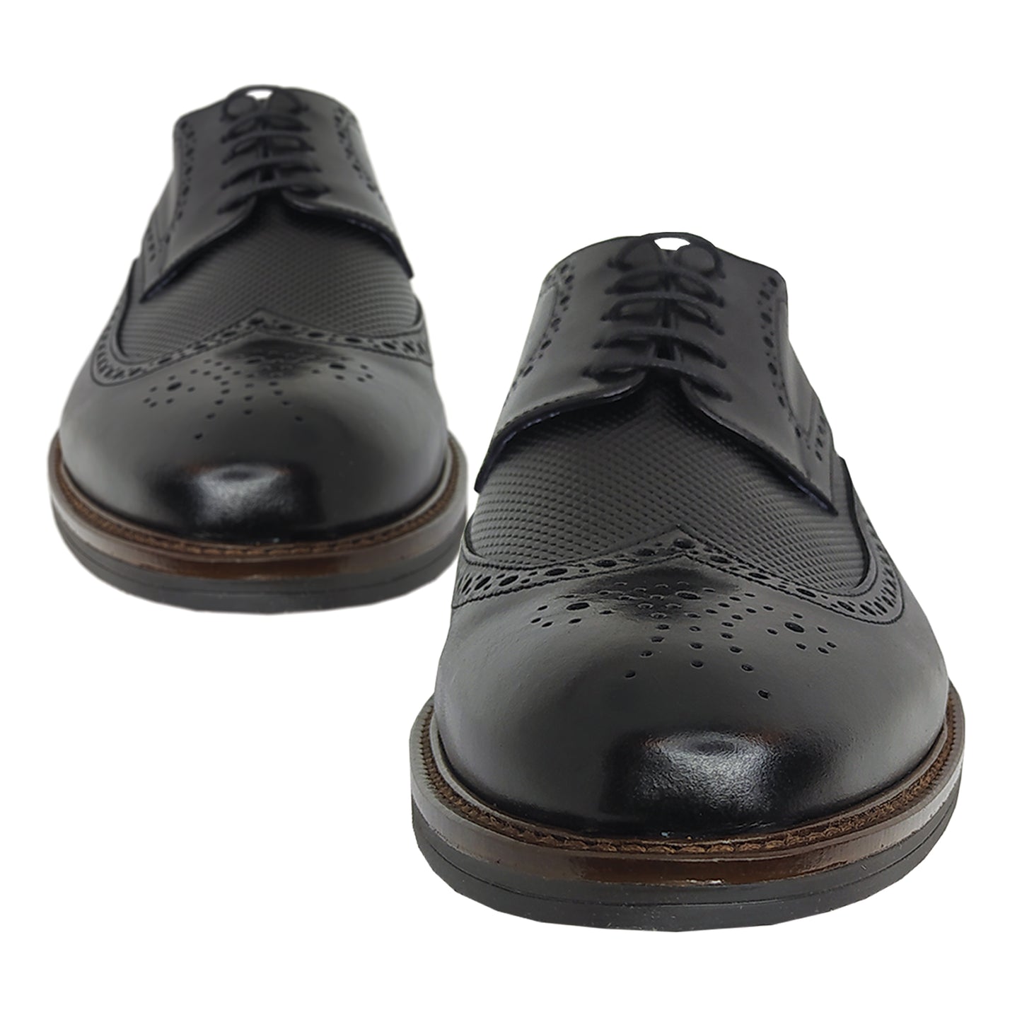 Handmade Leather Lace Up Shoes Black 622 BLACK