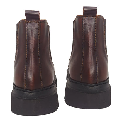 Handmade Chelsea Boots Leather Brown 822 BROWN