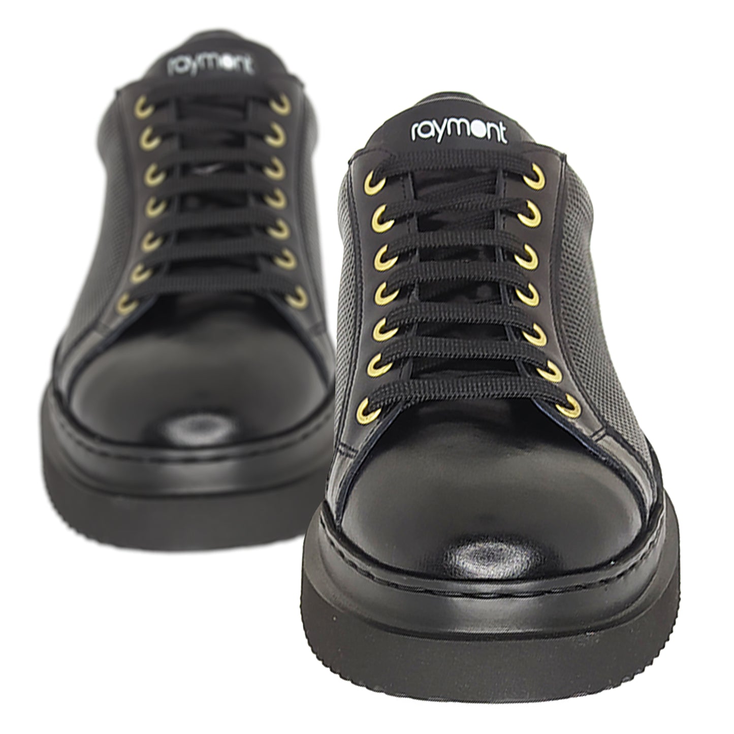 Χειροποίητα Δερμάτινα Sneakers Παπούτσια Μαύρα 823 BLACK-2