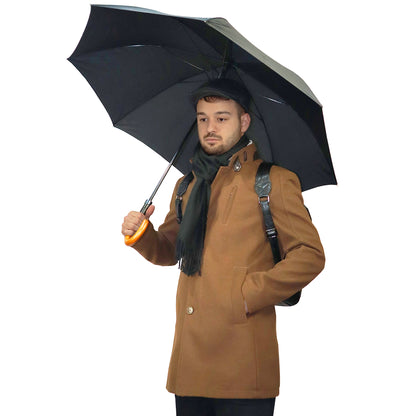 Ομπρέλα Βροχής με Μπαστούνι Μαύρη 96016 01
