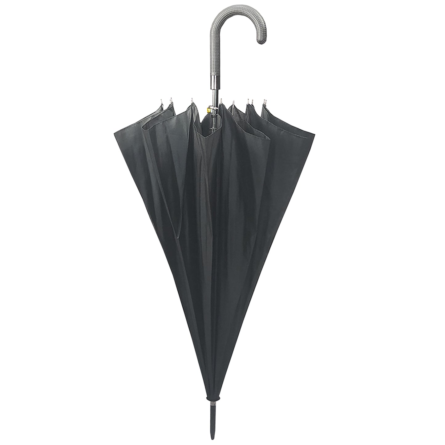 Windproof Rain Umbrella with Stick Black A 165 BLACK