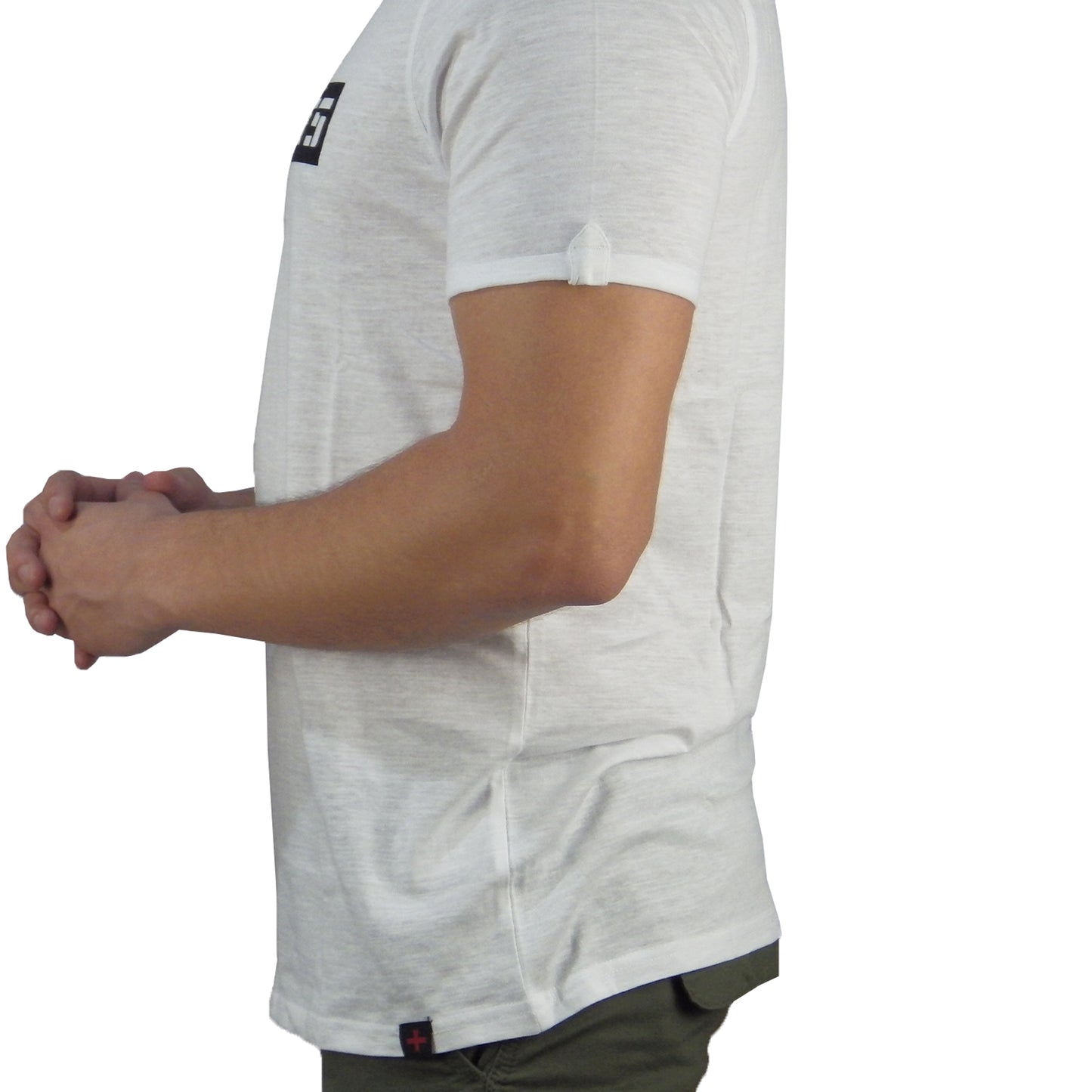 Βαμβακερό T-Shirt Λευκό ZU0332 TAGLIA